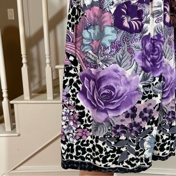 White purple black summer dress - Picture 8 of 12